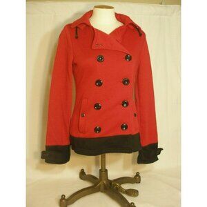 Wet Seal: Women's Red Double Button Hooded Size Medium Jacket